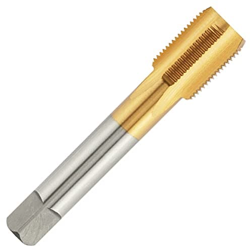 Image of Aceteel Metric M25 X 3.0 HSS Ti-Coated Straight Flute Thread Tap, M25 X 3.0mm Titanium Coated Thread Machine Tap Right Hand