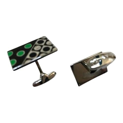 Image of Paul Smith Boxed Cufflinks Dots Green Blue Silver
