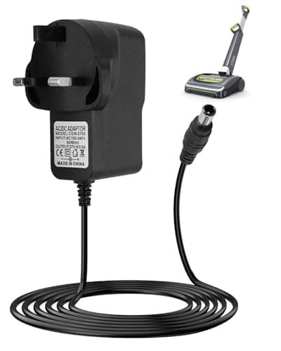 Image of 27V 500mA Charger for Gtech Cordless Vacuum Cleaner Battery Charger Plug Compatible with Gtech AirRAM MK2 K9 AR01 AR02 AR29 AR30 DM001 AFT001 ATF27 ATF29 ATF40 ATF41 K13S270050B Power Supply Adapter