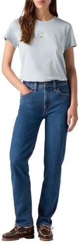 Image of Levi's Women's 724 High Rise Straight Jeans, Mosey Mid Stone, 29W x 32L