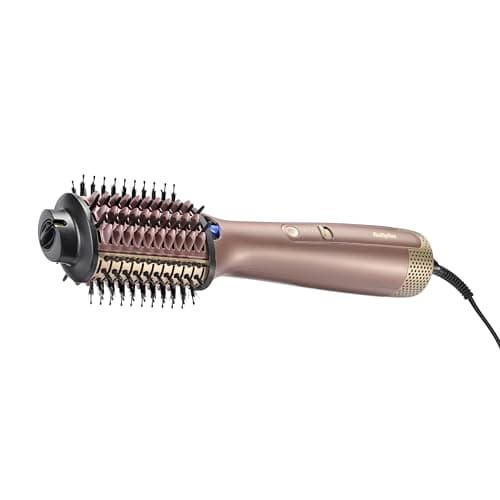 Image of BaByliss Air Power Volume Blower Brush - Drying & Blow Drying, 2-in-1 - On Wet or Dry Hair, 3 Temperature Settings, Ionic & Ceramic, Gold, AS95E