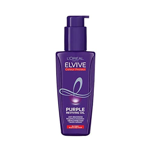 Image of L'Oreal Paris Elvive Colour Protect Purple Anti-Brassiness Hair Oil For Highlighted Brunette, Blonde & Grey Hair 100ml
