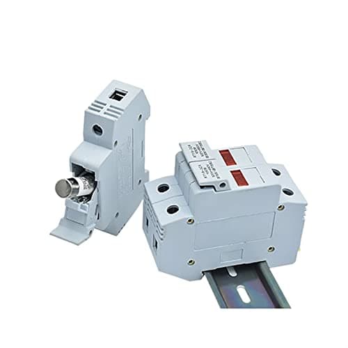 Image of 10Set Fuse Holder Base with 10 x 38 RO15 RS15 RT18-32X Fast Blow Ceramic LCD Led Light DIN Rail Mount(20A)