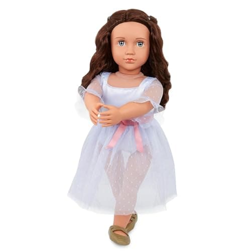 Image of Our Generation - Clara 18-Inch Ballerina Doll - Nutcracker Accessory - Ballet Outfit - Blue Eyes & Brown Hair