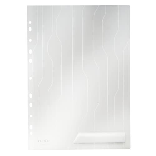 Image of Leitz Combifile Folder A4, Clear White Matt Finish, Top Left Open, 200 Micron Polypropylene, Pack of 5, 47260003