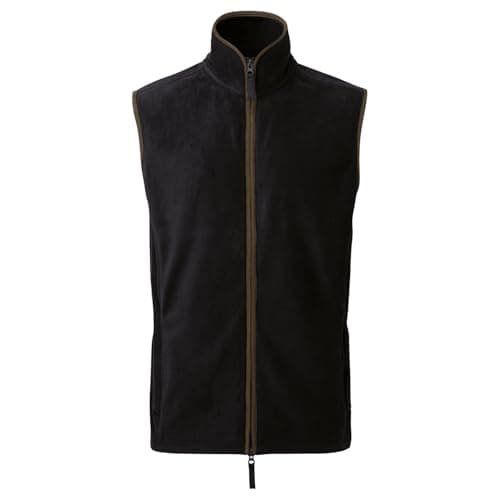 Image of Premier Mens Artisan Fleece Gilet (L) (Black/Brown)