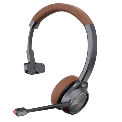 Image of MAIRDI Wireless Headset with Microphone for PC, 40H Playtime Mono Bluetooth Headset with Mic for Office Computer Laptop Business Meeting Teams