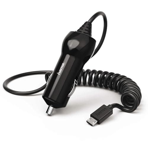 Image of Hama 00183248 Car Mobile Phone Charger Black - Mobile Phone Chargers (Auto, Cigarette Lighter, 5 V, 2.4 A, 1 m, Black)