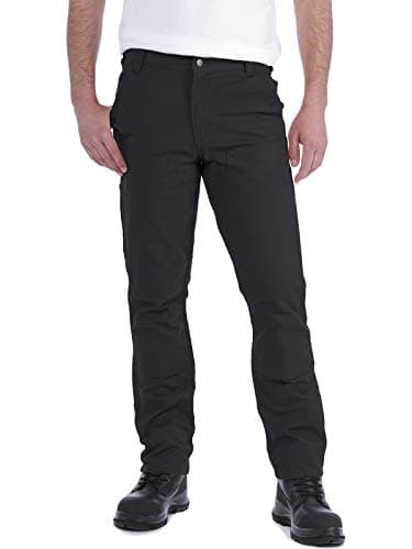 Image of Carhartt Men's Rugged Flex® Straight Fit Duck Double-Front Utility Work Pant, Black, W34/L32