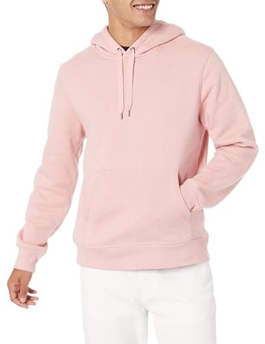 Image of Amazon Essentials Men's Pullover Sweatshirt Hoodie (Available in Big & Tall), Pink, M
