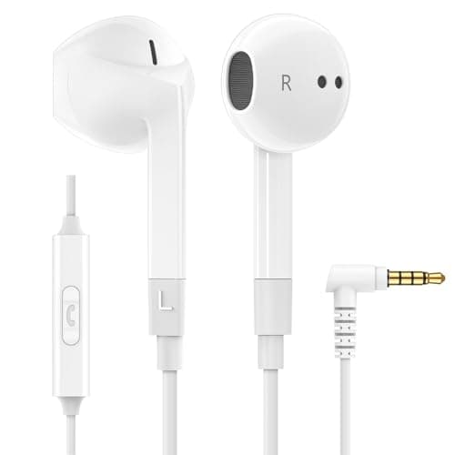 Image of Ludos FEROX Wired Earbuds in-Ear Headphones, Earphones with Microphone, 5 Years Warranty, Noise Isolation Corded for 3.5mm Jack Ear Buds for iPhone, iPad, Samsung, Computer, Laptop, Gaming, Sports