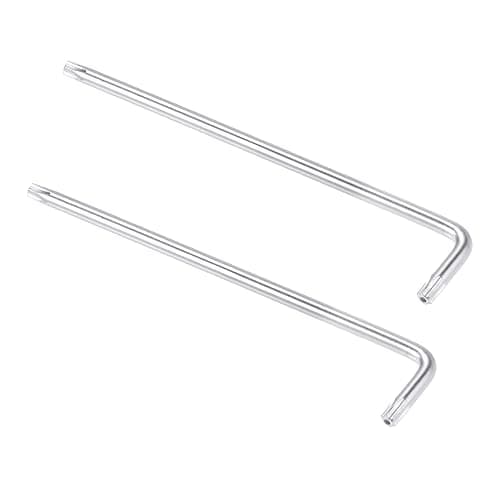Image of uxcell T27 Anti Tamper Proof Torx Star Key Bit Wrench Tool, L-Shape 5.6-inch Long Arm, CR-V Steel 2 Pcs