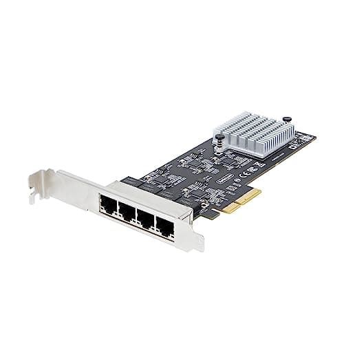Image of StarTech.com 4-Port 2.5Gbps NBASE-T PCIe Network Card, Intel I225-V, Quad-Port Computer Network Card, Multi-Gigabit NIC, PCI Express Server LAN Card, Desktop Ethernet Interface (PR42GI-NETWORK-CARD)