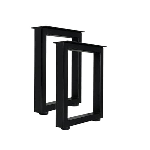 Image of Jahof Metal Table Legs 40 cm, Rectangular Frame with Adjustable Feet, Heavy Duty Industrial Furniture Legs for Coffee Table, Bench, Sofa, Cabinet, Set of 2 (W30 x H40 cm)