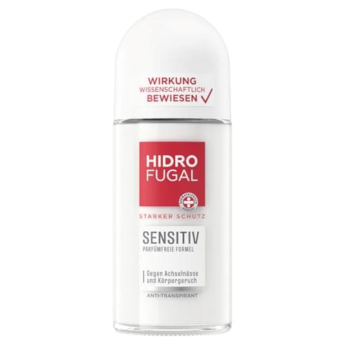 Image of Hidrofugal Sensitive Roll-on, Strong Antiperspirant Protection for Sensitive Skin, Fragrance-Free Deodorant without Ethyl Alcohol Against Underarm Wetness and Body Odour (50 ml)