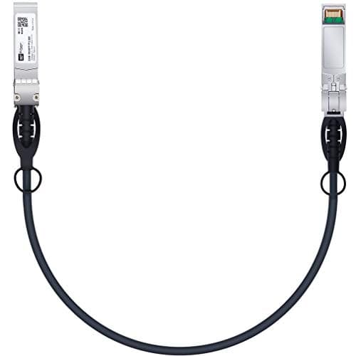 Image of H!Fiber.com 10Gb/s SFP+ DAC cable, 0.5m (1.6ft), 10GBase-CU passive direct copper Twinax SFP+ cable, for Cisco SFP-H10GB-CU0.5M, Ubiquiti,Netgear and Other Open Switches and NIC