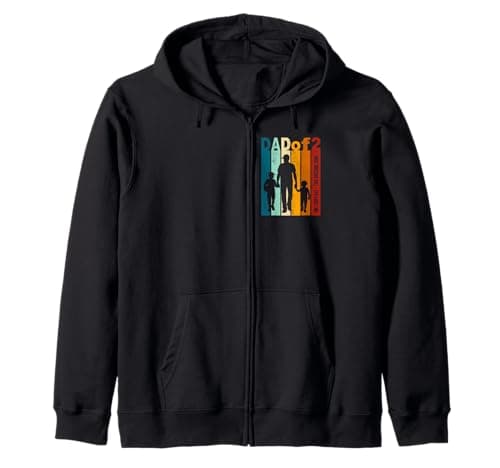 Image of Dad of 2 Sons – Retro Style for Father’s Day or Birthday Zip Hoodie