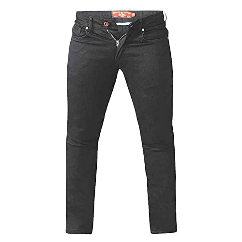 Image of D555 Mens Ambrose King Size Tapered Fit Jeans - 46L Black