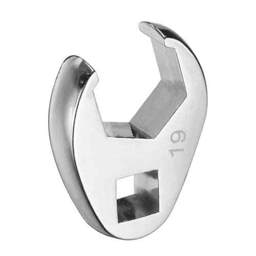 Image of Sourcing Map 3/8" Drive Crowfoot Wrench 19mm Metric Fractional Flare Nut 40Cr Chrome Plated Open End for Mechanics Automotive Repair Work