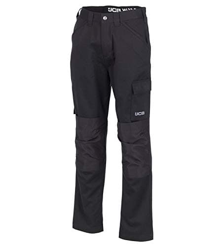 Image of JCB - Mens Work Trousers - Cargo Trouser Men - Essential Workwear Trousers - Black - Size 30