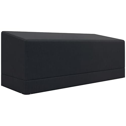 Image of Outsunny Rectangular Patio Garden Furniture Cover Waterproof for 3 Seater Sofa Bistro Set, UV Resistant Protection 600D Oxford Fabric Rattan Lounge Clean Cover, 190 x 72 x 76cm, Black