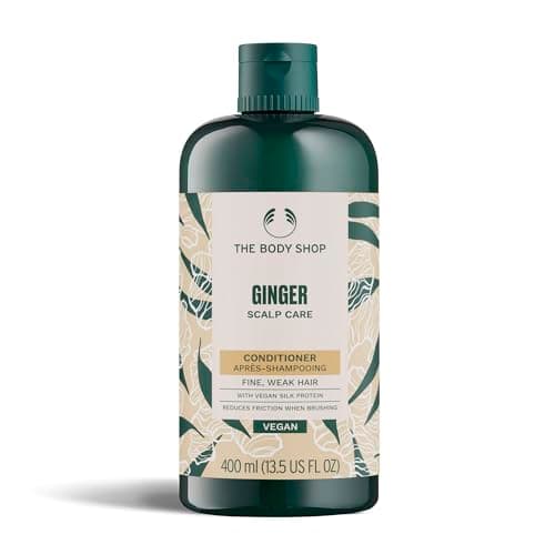 Image of The Body Shop Ginger Scalp Care Conditioner (1x 400ml), Conditioner for Dry, Flaky Scalp, Helps Seal Hair Strands & Reduce Friction, Use After Shampoo, Vegan Haircare