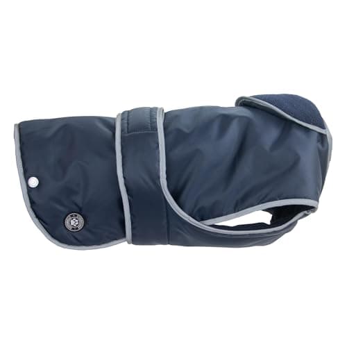 Image of Ancol Muddy Paws All Weather Stormguard Coat . Navy Blue. Size Small ( Length 30 cm, up to 52cm girth)