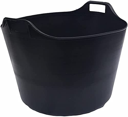 Image of M1SS 75L Litre Black Robust Versatile Multipurpose Extra Large Flexi Tub Reusable Flexible | 70L Litre Bucket with Rope Strong Plastic Storage Bucket For Home Garden Construction (Flexi Tub)