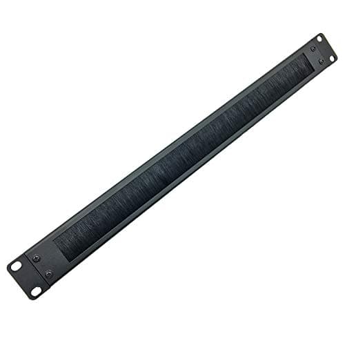Image of Jingchengmei 1U Disassembled Cable Management Panel with Brush for Cable Entry for 19" Rack or Cabinet Black (BF01UAB2)