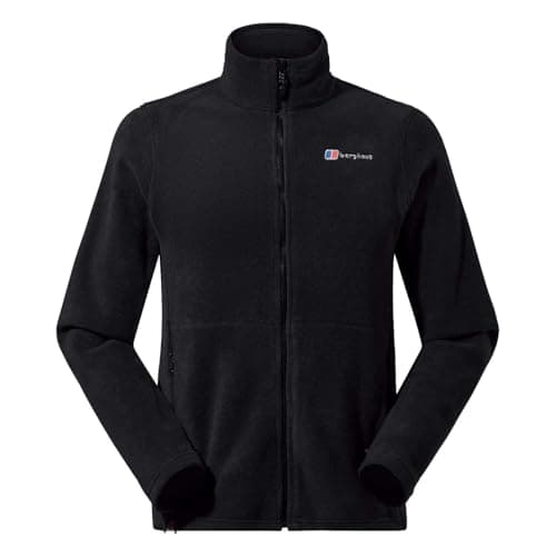 Image of Berghaus Men's Prism Polartec Interactive Fleece Jacket | Added Warmth | Smart Fit | Durable Design Fleece Full Zip, Black/Black, XXL
