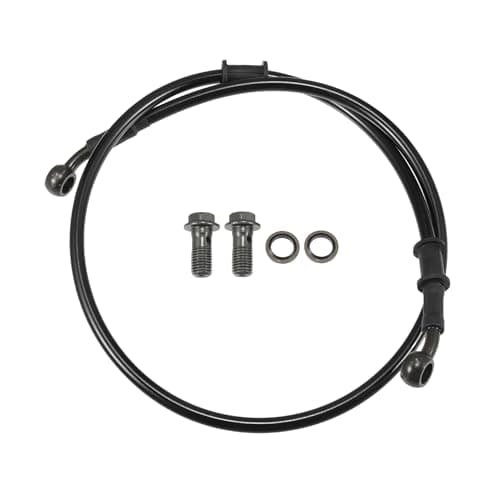 Image of Motoforti Universal Brake Hose Motorcycle ATV Dirt Bike Motocross Braided Hydraulic Brake Line Oil Hose Pipeline, 90cm, Durable, Metal, Black Army Green, 1 Set
