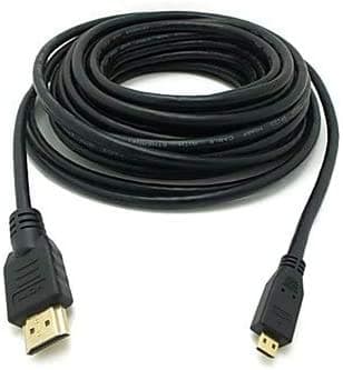 Image of DragonTrading Micro HDMI Cable For All Go Pro Hero Action Camera Models. Allows Viewing Of Camera Footage On TV Or Display - GoPro Hero 8, 9 10, 11 and 12 Require a Media Mod. Length 1.5 Metre