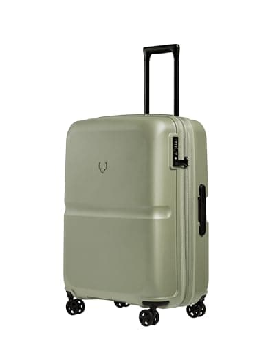 Image of ANTLER - Single Stripe Hard Shell Medium Suitcase - Durable, Lightweight & Expandable, 4 Spinner Wheels - Adjustable Handle, TSA Lock, 68cm - Clover Green