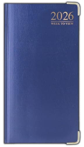 Image of PaulStore 2026 DIARY SLIM LINE WEEK TO VIEW WITH METAL EDGE (Blue)
