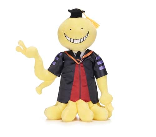 Image of Assassination Classroom Anime 11" / 28cm Happy Korosensei Yellow Octopus Soft Plush Toy