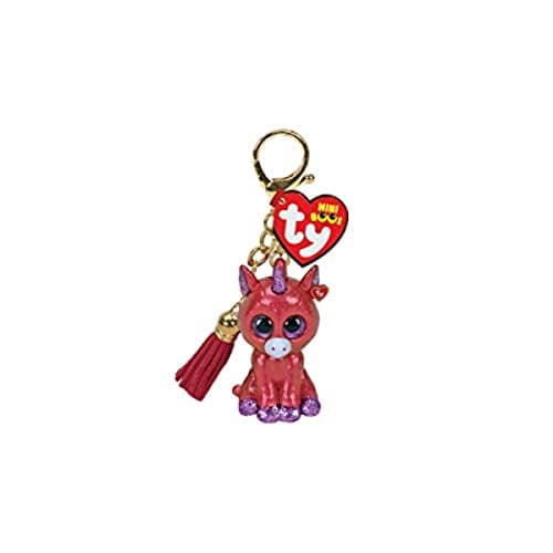 Image of TY Toys Mini Boo's Clip Unicorn Sunset - 9 CM, Red, One Size, 2005138
