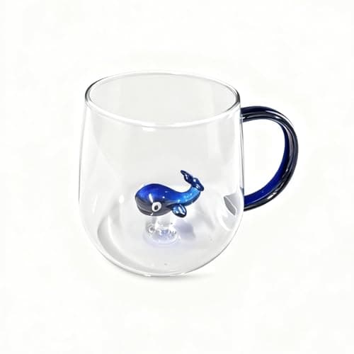 Image of xamlyrek 3D Animal Coffee Cup, 400ml Glass Coffee Mugs with Handle, Large Borosilicate Glass Mug for Coffee Tea Milk Cappuccino Juice or Hot Cold Beverages, Present for The Christmas Birthday