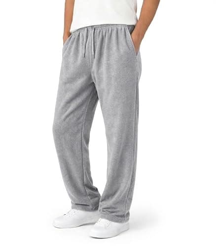 Image of Luxy Line Mens Joggers Elasticated Wasit Tracksuit Jogging Bottoms (UK, Alpha, L, Regular, Regular, Light Grey)