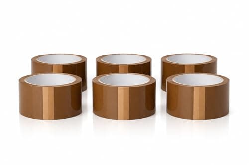 Image of 1ABOVE 6 Rolls Brown Tape for Packing 48mm x 66m|Premium Quality tape |54 MicronI Heavy Duty|deal For moving home|Box Tape