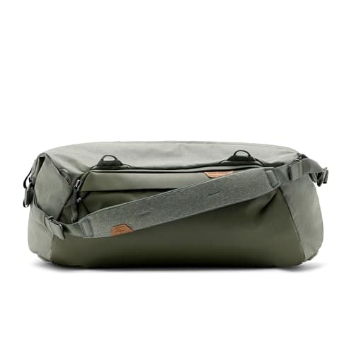 Image of Peak Design Travel Duffel 50L, Sage, Extra-Wide Single Zip Access, Weatherproof Shell, 4 External Pockets, Fits Packing Cubes & Camera Cubes, Ideal for Weekend Trips, Versatile Duffel Bag for Travel