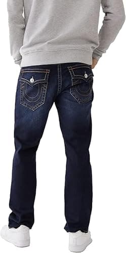 Image of True Religion Men's Ricky Straight Leg Jeans, Muddy Waters, 33W UK