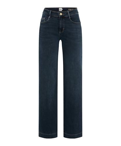 Image of BRAX Women's Style.Maine Magic Denim Wide Leg Jeans, 23 Used Dark Blue, 38W x 30L