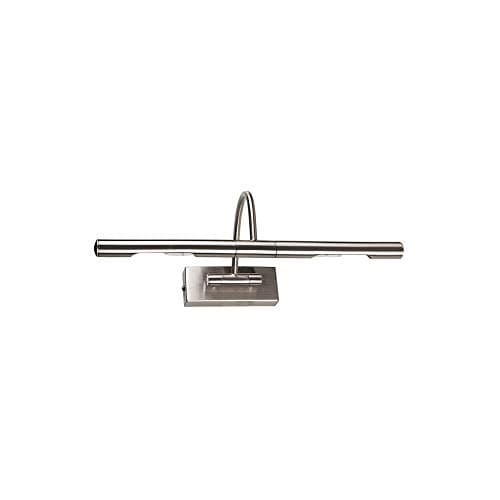 Image of MiniSun | Capri Adjustable Satin Nickel Mains Powered Display Wall Lights | Hardwired Picture & Display Lights, Home Décor & Improvement Essential | Set of 2 | Includes LED Bulbs | Mains Wired