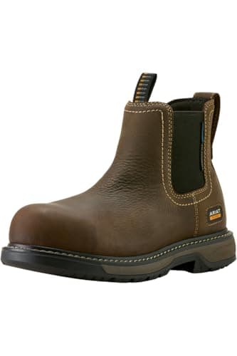 Image of ARIAT Womens Riveter Chelsea Waterproof Composite Toe Work Boot Dark Brown (Dark Brown, 5 UK, UK Footwear Size System, Adult, Women, Numeric, Medium, 5)