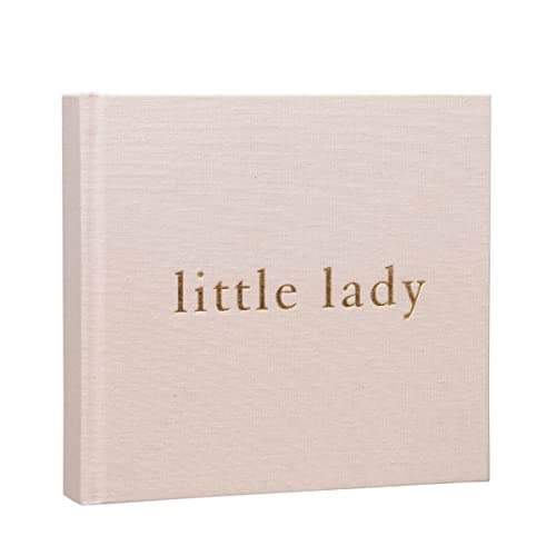 Image of Home Inspirations Bambino Blush Pink Linen Photo Album - Little Lady