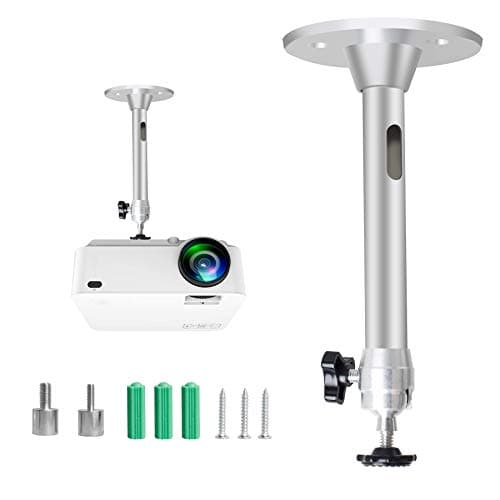 Image of YiePhiot Mini Ceiling Wall Projector Mount Stand Compatible with QKK, DR.J, DBPOWER, Anker, VANKYO, AAXA, Jinhoo, PVO, TMY, AuKing and Most Other Mini Projector (175mm, Silver)