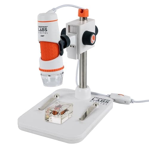 Image of Celestron 44308 Handheld Digital Microscope Pro, 20x-200x Magnification, Grey/White