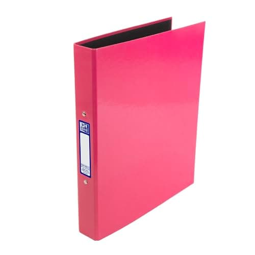 Image of Oxford Premium A4 Ring Binder, Pink Single Folder, 25mm Capacity, Laminated Paper on Board