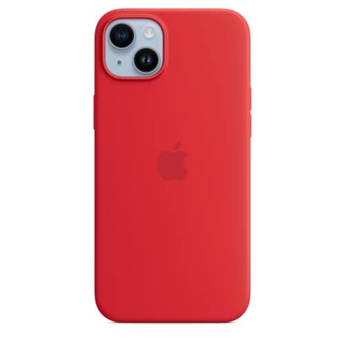 Image of Apple iPhone 14 Plus Silicone Case with MagSafe - (PRODUCT) RED 