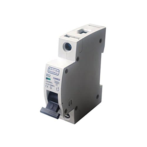 Image of BRITISH GENERAL 32 AMP TYPE B 6 kA MCB CIRCUIT BREAKER CUMB32 BG